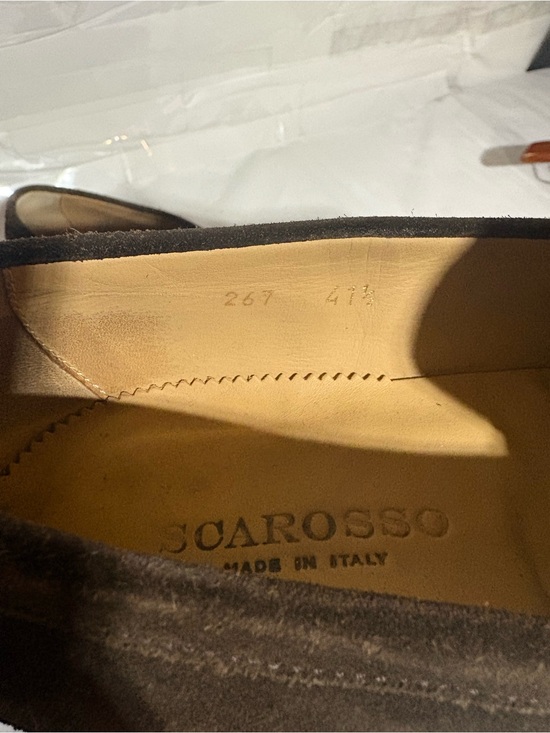 Scarosso Classic Dark Brown Suede Slip-On Loafers made in Italy main image 7